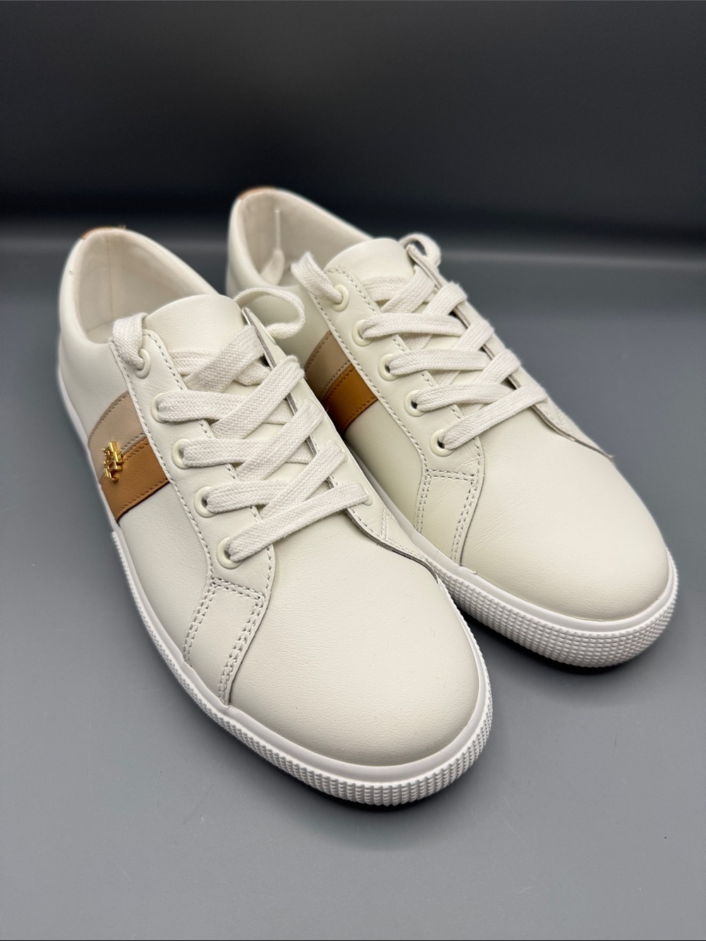 Ralph Lauren Janson II Leather Sneakers - Picture 1 of 5